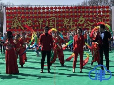 歌舞快闪亮相宁河华翠公园 群众欢乐过元宵节